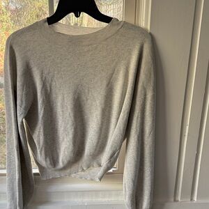 Pink Rose Light Gray Knit Sweater